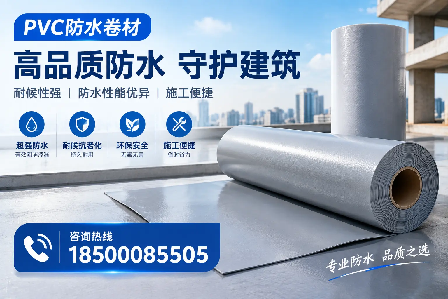 PVC防水卷材的防水效果评测，适合定西的科学依据